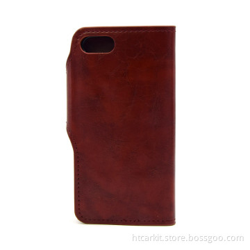 Frosted Transparent leather case genuine leather for iphone 7